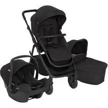 Graco Near2MeTM DLX 3in1 Kinderwagen-Set, inkl. Babywanne (0-9 kg) und Babyschale (40-75 cm), bis 22 kg, rückwärts, vorwärts, kompakt gefaltet, inkl. Adapter und Regenverdeck, schwarz,