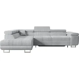 altdecor Ecksofa GUSA-L Cord mit Schlaffunktion 2-Sitzer Grau