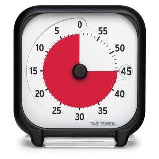 Time-Timer Timer Pocket, visuell, 60 Minuten, 7,5 x 7,5 cm