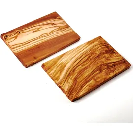 dasolivenholzbrett 2er Set Frühstücksbrett rechteckig 25cm