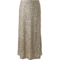 s.Oliver Pailletten-Rock Langer Beige 44