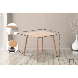 CLP Küchentisch Viborg 80 cm x 75 cm x 80 cm