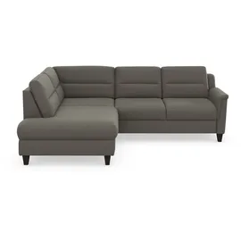 sit&more Ecksofa SIT & MORE "Farö L-Form", braun (schlamm), B:251cm H:90cm T:187cm, Sofas, Ecksofa, inklusive Federkern, wahlweise mit Bettfunktion und Bettkasten