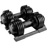 Verstellbare Kurzhantel 10 kg 20 kg 24 kg Hanteln Einzeln oder Ein Paar, mit Anti-Rutsch Griff, Einstellbaren Hantelscheiben und Ablageschale für Zuhause, Büro, Fitnessstudio