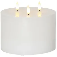 MARELIDA XXL LED Kerze 13 cm 15 cm weiß