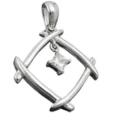GALLAY Viereck Zirkonia glänzend rhodiniert Silber 925