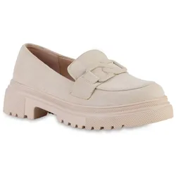 Damen Plateauschuhe in Beige
