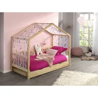 Vipack Hausbett Dallas 90 x 200 cm Kiefer massiv natur beige