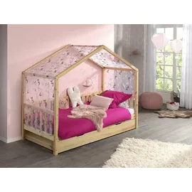 Vipack Hausbett Dallas 90 x 200 cm Kiefer massiv natur beige