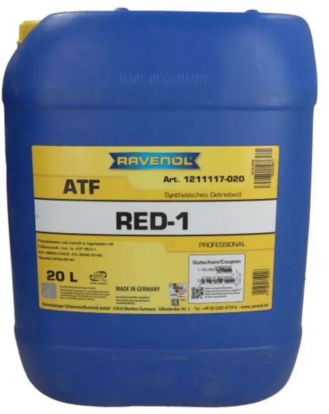 Aceite de transmisión RAVENOL 1211117 RED-1 ATF RED-1 20L