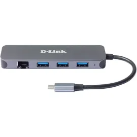 D-Link DUB-2334 5-In-1 USB-C Hub mit Gigabit-Ethernet/Stromversorgung