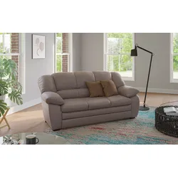2,5-Sitzer COTTA "Casino", grau (mouse), B:191cm H:88cm T:92cm, 100% Echtleder, Sofas, Polstergarnitur, auch als Set erhältlich