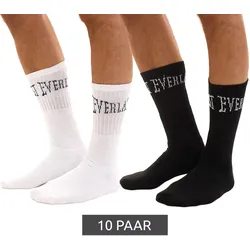 10 Paar EVERLAST Herren Sport-Socken mit Baumwollanteil Damen Socken lange Strümpfe OEKO-TEX Standard EVL1TENX Weiß oder Schwarz