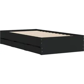 vidaXL Bettgestell 90 x 190 cm Schwarz