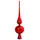 SIKORA Christbaumspitze aus Glas mit Glitterdekor - rot / H:29cm