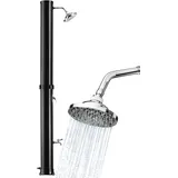 tectake® Solardusche 40 Liter, Gartendusche, solar Shower Aussendusche, Gartenbrause, Outdoor Dusche, warmes Wasser, für Garten, Camping oder Pool mit Duschkopf groß und Wasserhahn - schwarz