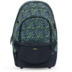 2-IN-1 Schultasche & Gürteltasche 2-teilig Ranzen Iguana Rucksack