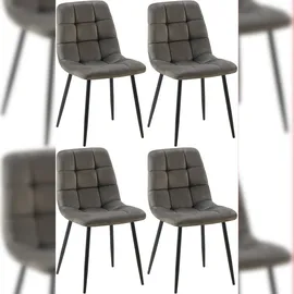 CLP 4er Set Esszimmerstühle Antibes anthrazit