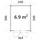 Palmako Ella 2,4 x 3 x 2,14 m grau
