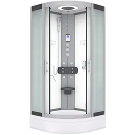AcquaVapore D58-50M1 Komplettdusche 90 x 90 cm rechts weiß Sicherheitsglas ESG D58-50M1