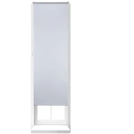 Relaxdays Thermo Verdunklungsrollo, Hitzeschutz, Fenster Seitenzugrollo, Klemmfix ohne bohren, 70x210, Stoff 66 cm, weiß