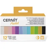 Cernit CEASS002C Set mit 12 Farben Ofenhärtende Polymer-Modelliermasse