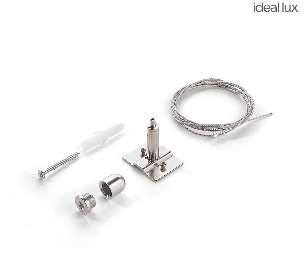 Ideal Lux Abhängeset für EGO KIT PENDANT ONLY STEEL CABLE 2 Meter, schwarz IDEA-259376