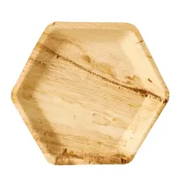 Papstar Teller Palmblatt 6-eckig 23,5 cm