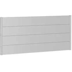 Biohort Wandpaneele für Sichtschutz B 200 x H 90 cm Ohne Acrylglas silber-metallic