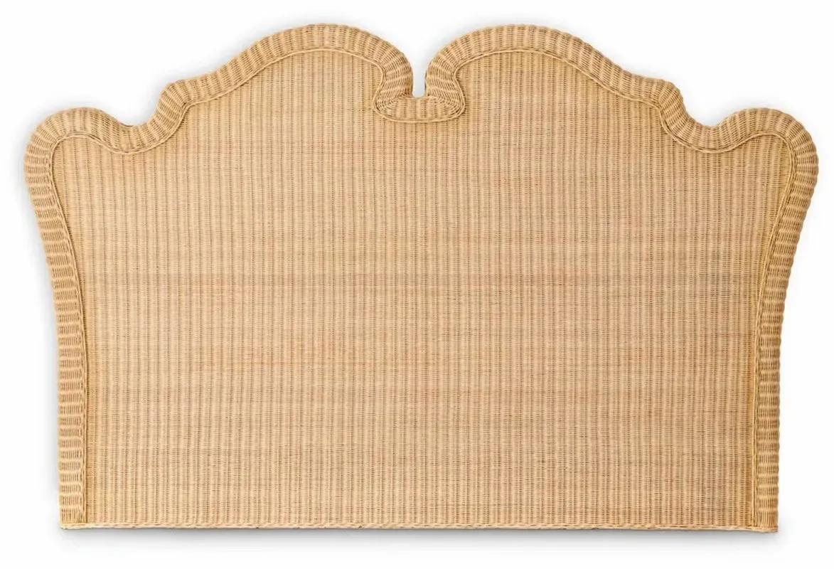 Casa Padrino Luxus Rattan Bett-Kopfteil Naturfarben 228 cm - Luxus Schlafzimmer Möbel