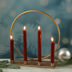 Stabkerzenhalter Ring kupfer Kerzenständer Kerzenhalter rund Weihnachten Advent