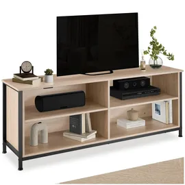 Tectake Navan Lowboard 147 x 41 x 60,5 cm Braun Holzwerkstoff