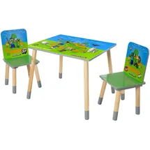 Phoenix Kindersitzgruppe Minecraft 60 x 49 x 50 cm MDF Massivholz grau/grün
