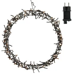 ECD Germany 300 LEDs Lichterkranz Türkranz Fensterkranz Weihnachtsdeko Kranz warmweiß Ø 38cm