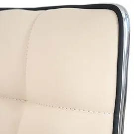 Mendler Esszimmerstuhl HWC-C41 Kunstleder creme 2er Set