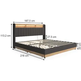 VitaliSpa Nura 180 x 200 cm Grau