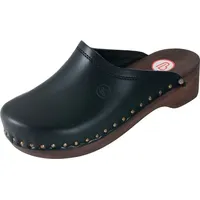 Berkemann Natur-Toeffler Unisex - Erwachsene Clogs, Schwarz (Schwarz), 38 2/3