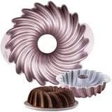 Dr. Oetker Creative Rundform Sun – Ø 24 x 8,5cm, 2100ml, Hochwertige Backform für Gugelhupf, Antihaftbeschichtung & PFAS-frei, Rose-Gold, Hitzebeständig bis +230°C