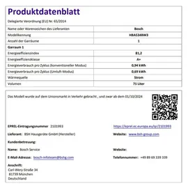 Bosch Herdset EcoClean + Induktionskochfeld Bratsensor autark 60 cm