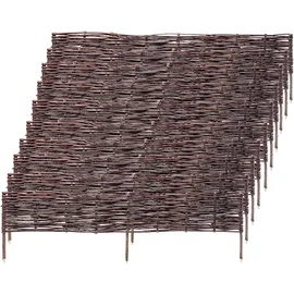 Kadax - Palisade aus Weide, Natürlicher Weidenzaun, 10 Stück, 120x40cm