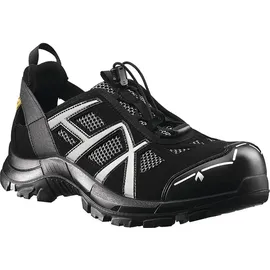 Haix Black Eagle Safety 61.1 Low schwarz Größe 7 (41) schwarz/silber S1P HRO HI SRC ESD EN ISO 20346 Mikrofaser/Textil