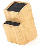 Hanseküche Messerblock - Messerhalter ohne Messer aus Holz Messerbrett beidseitig (Quadratisch Schräg)