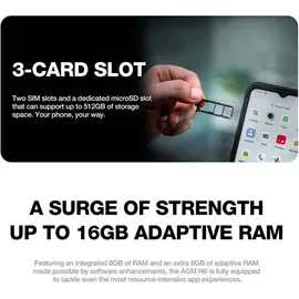 AGM H6 8 GB RAM 256 GB Schwarz