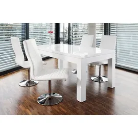 SalesFever Esstisch 180 x 75 x 90 cm hochglanz lackiert weiß