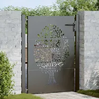 vidaXL Gartentor 110 x 130 cm Schwarz/Stahl