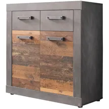 trendteam Indy 82 x 86 x 37 cm grau / matt mit 2 Schubladen