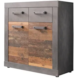 trendteam Indy 82 x 86 x 37 cm grau / matt mit 2 Schubladen