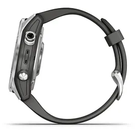 Garmin fenix 7S Standard silber mit graphitfarbenem Armband