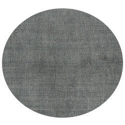 Casa Padrino Luxus Wohnzimmer Teppich Grau Ø 280 cm - Runder Viskose Teppich - Luxus Qualität - Wohnzimmer Deko Accessoires