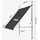 pro.tec Klemmmarkise Stem 150 cm schwarz